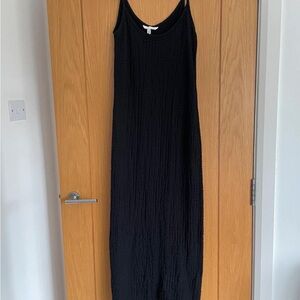 H&M Black Textured Maxi Dress